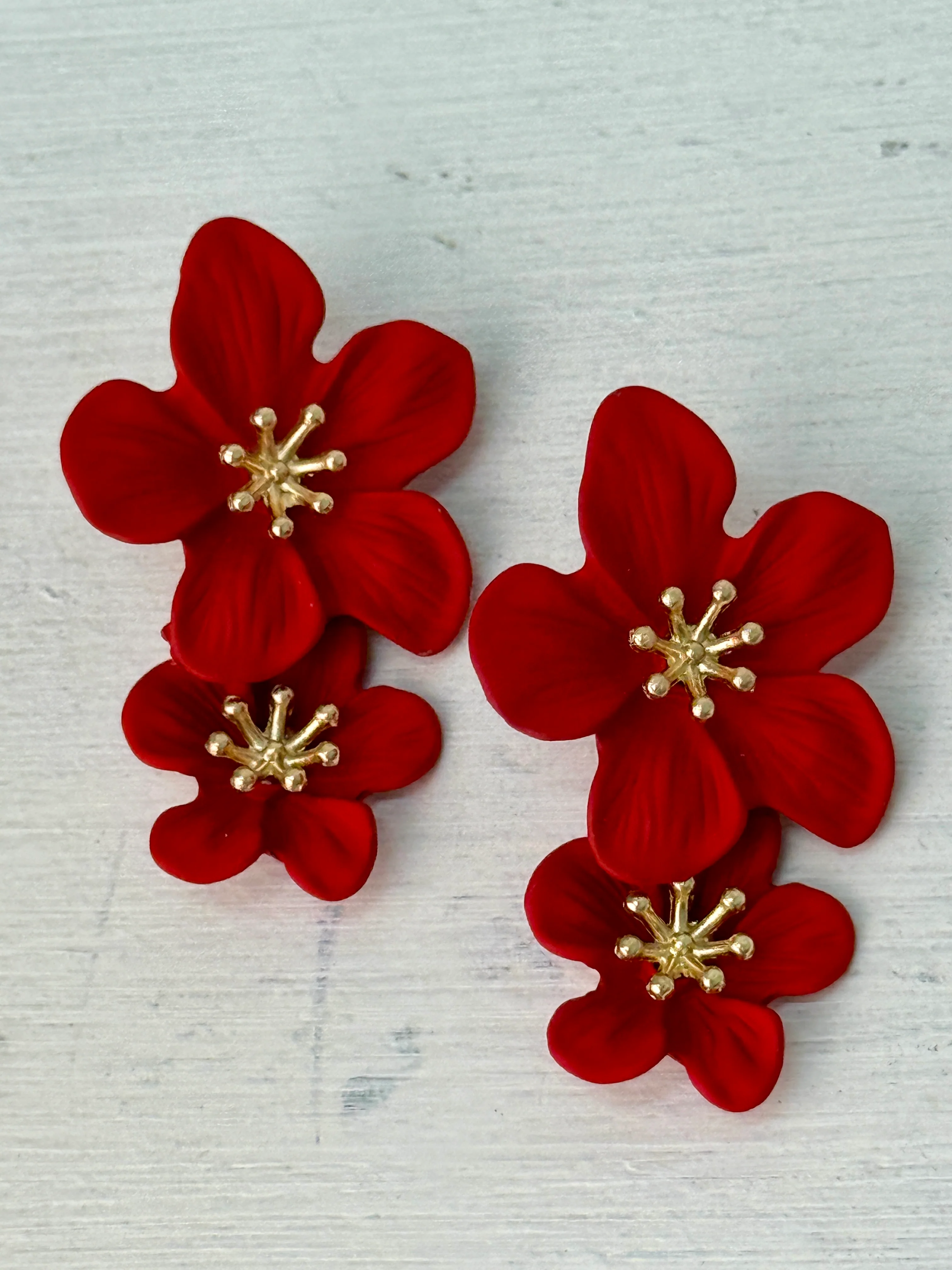 Agnes Earrings - Red - Image 3