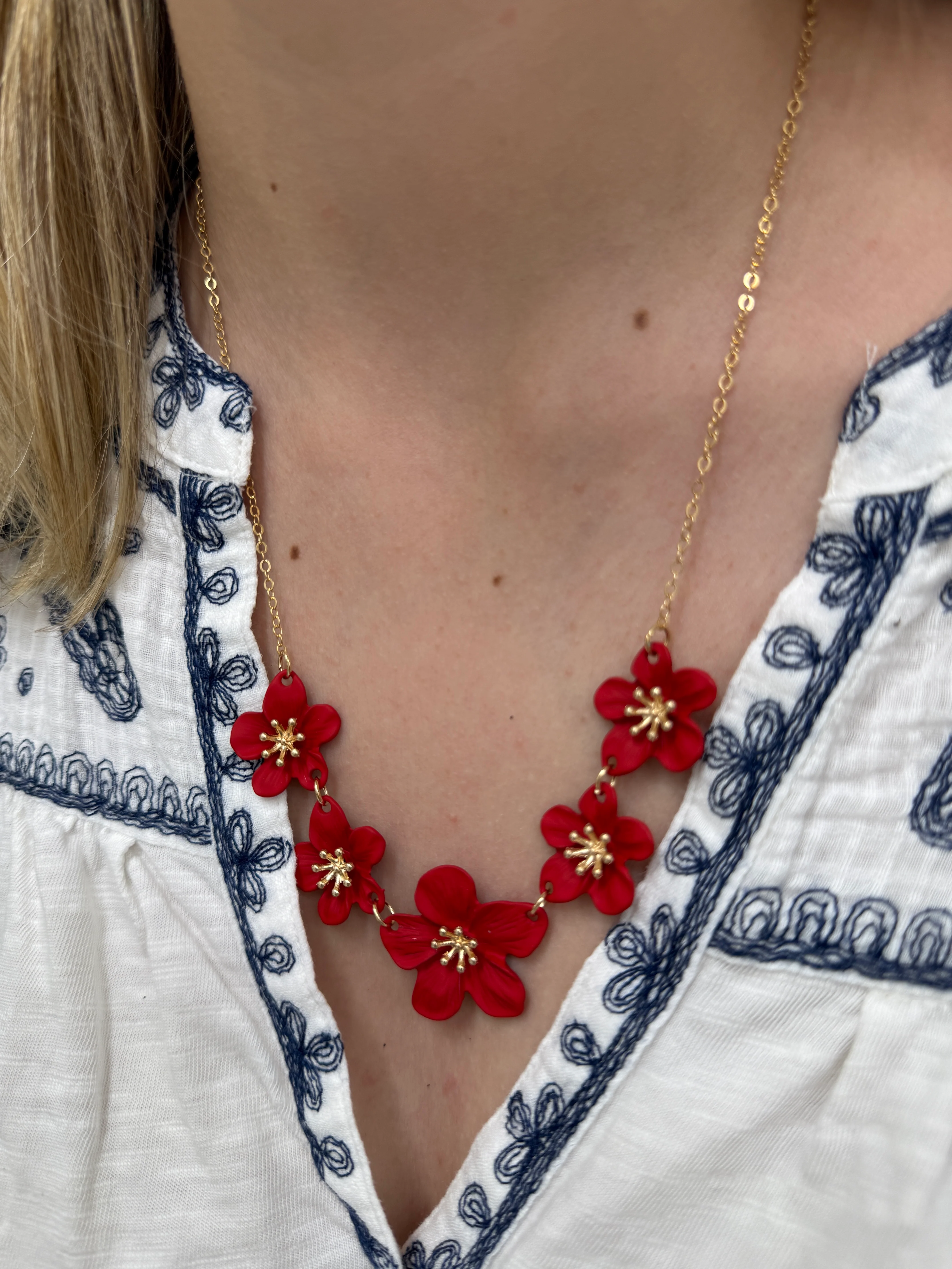 Agnes Necklace - Red - Image 4
