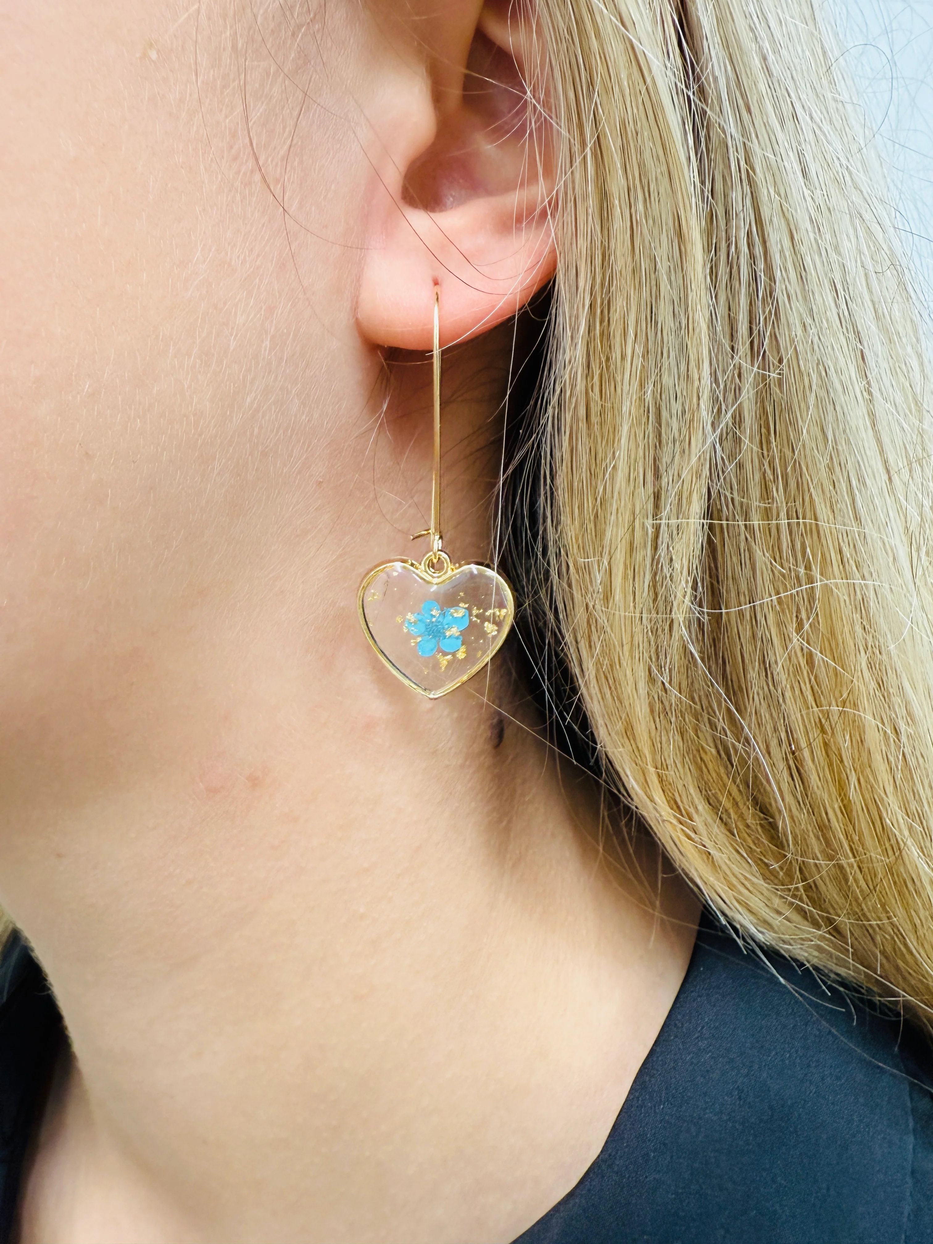 Amoret Earrings - Turquoise Flower - Image 3