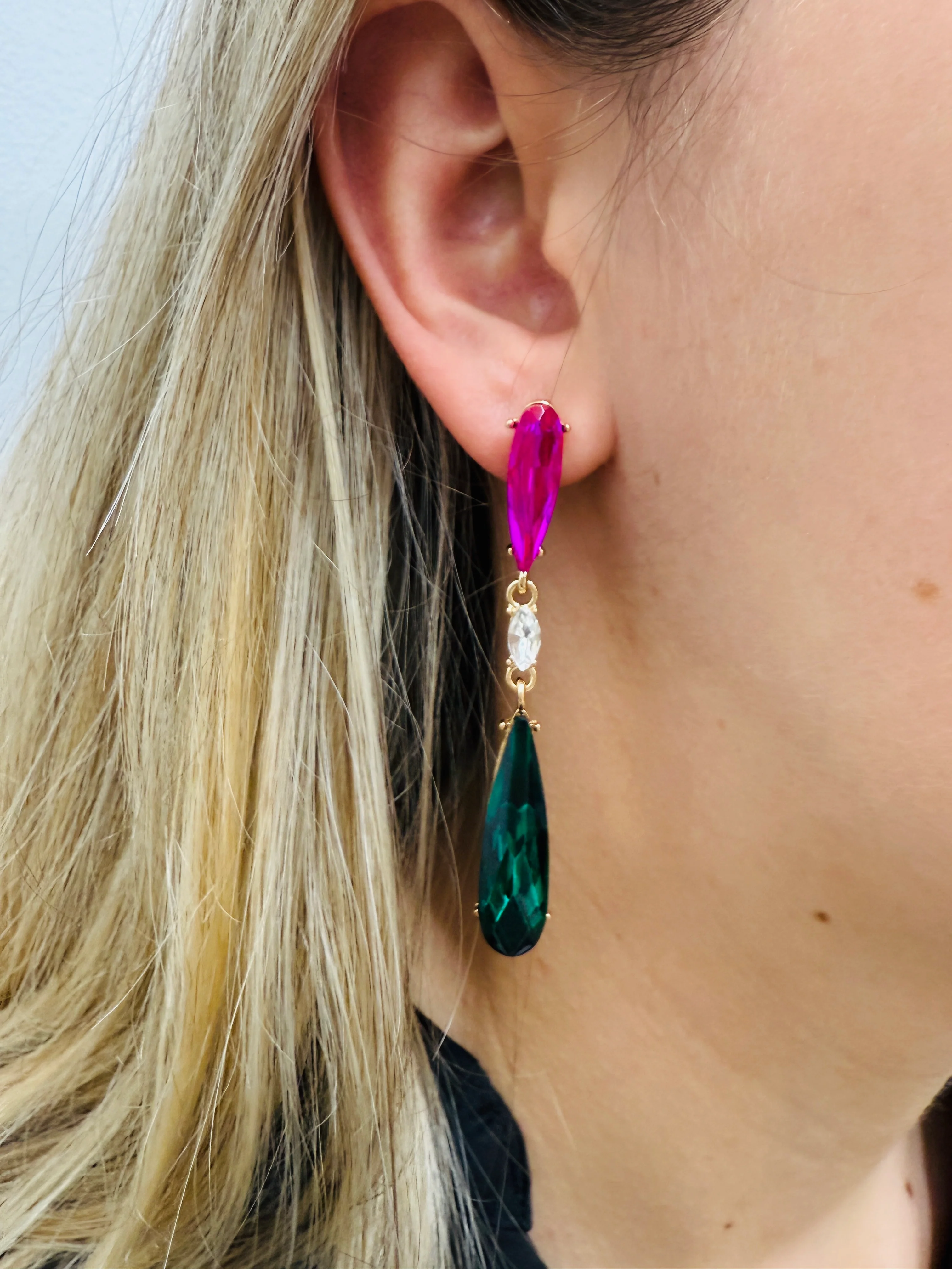 Avani Earrings - Green - Image 3