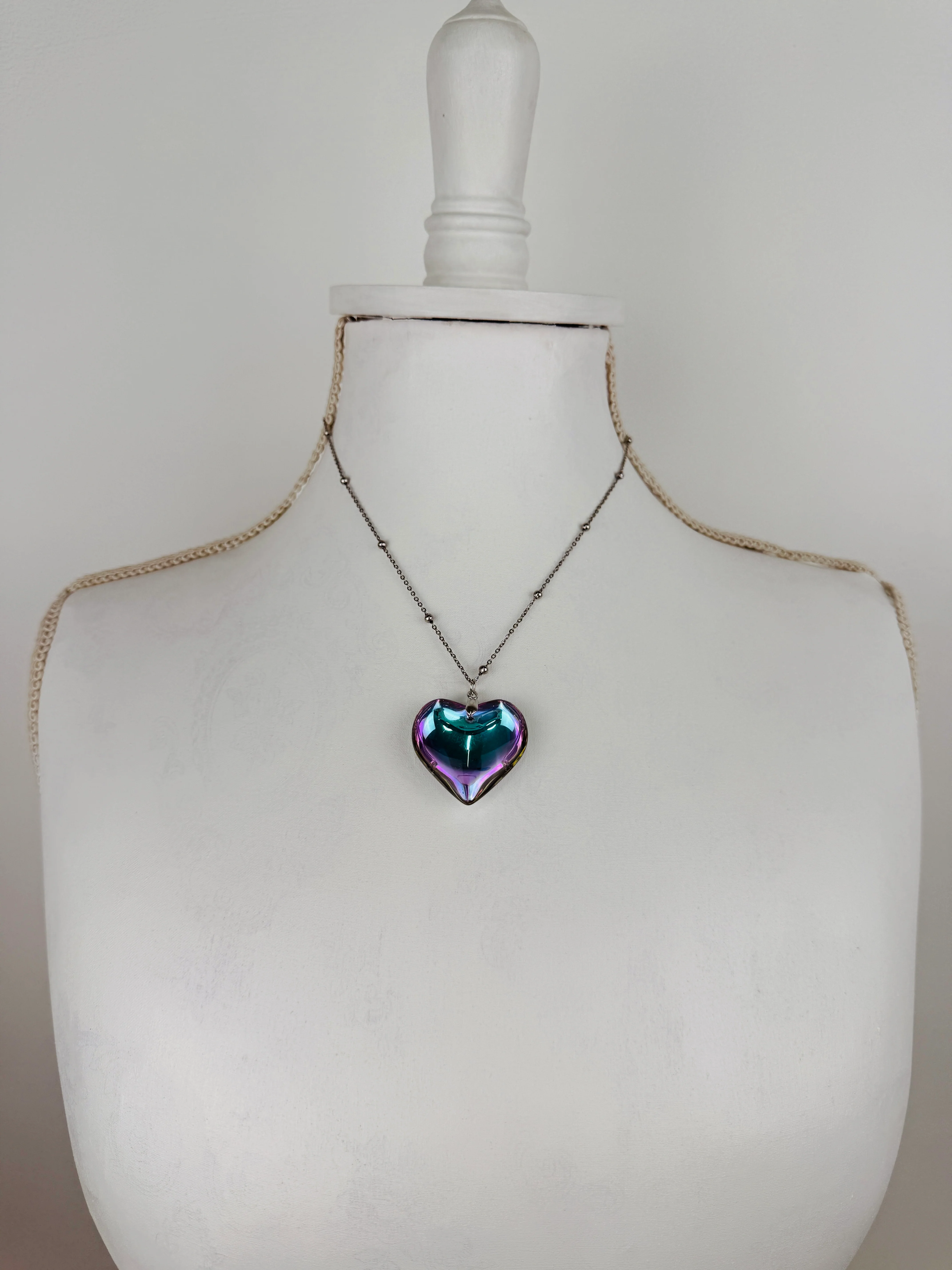 Corazón Necklace - Purple Heart - Image 2