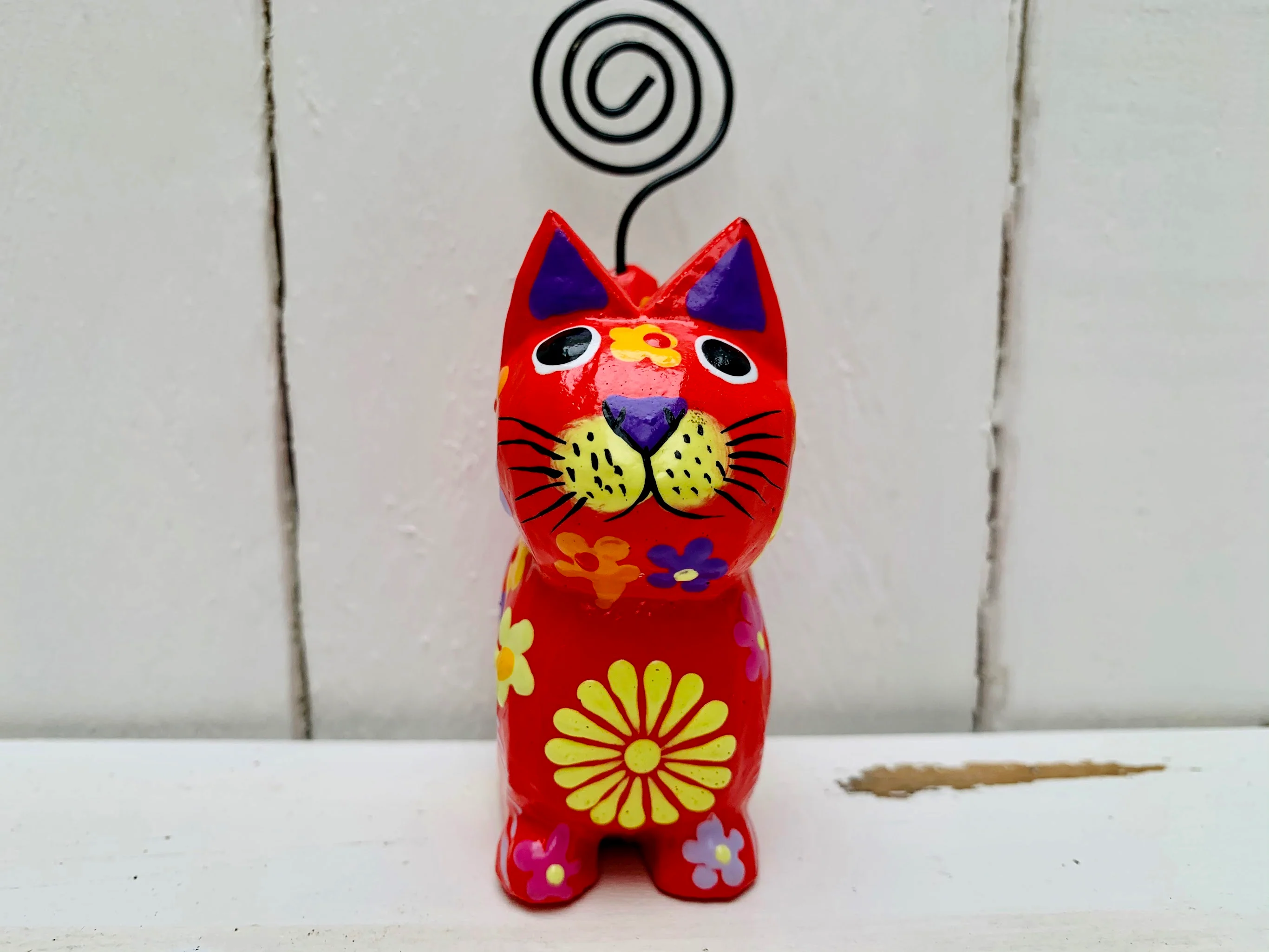 Sitting Flower Kitty - RED - Image 3