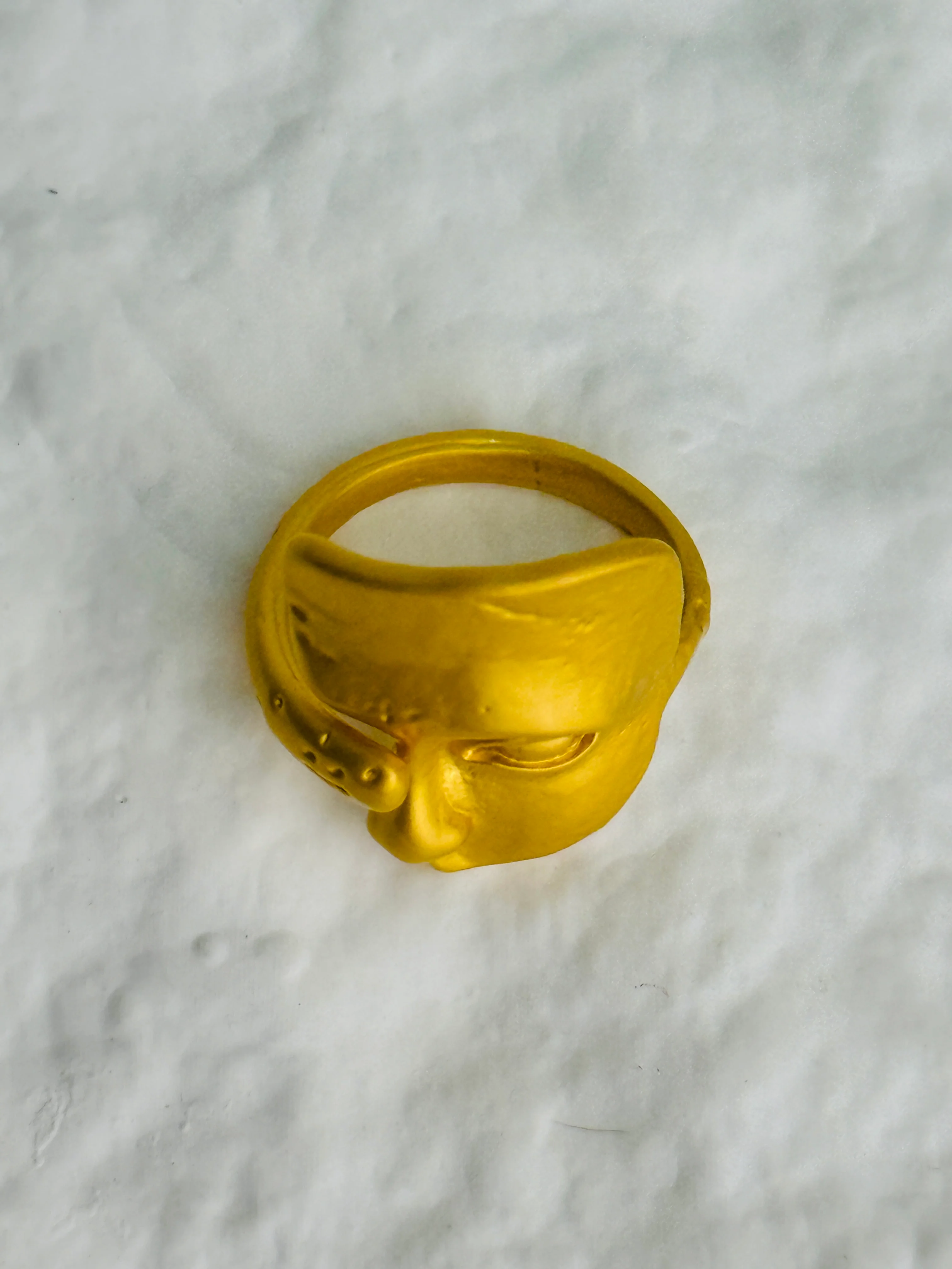 Gold Mask Ring - Image 2