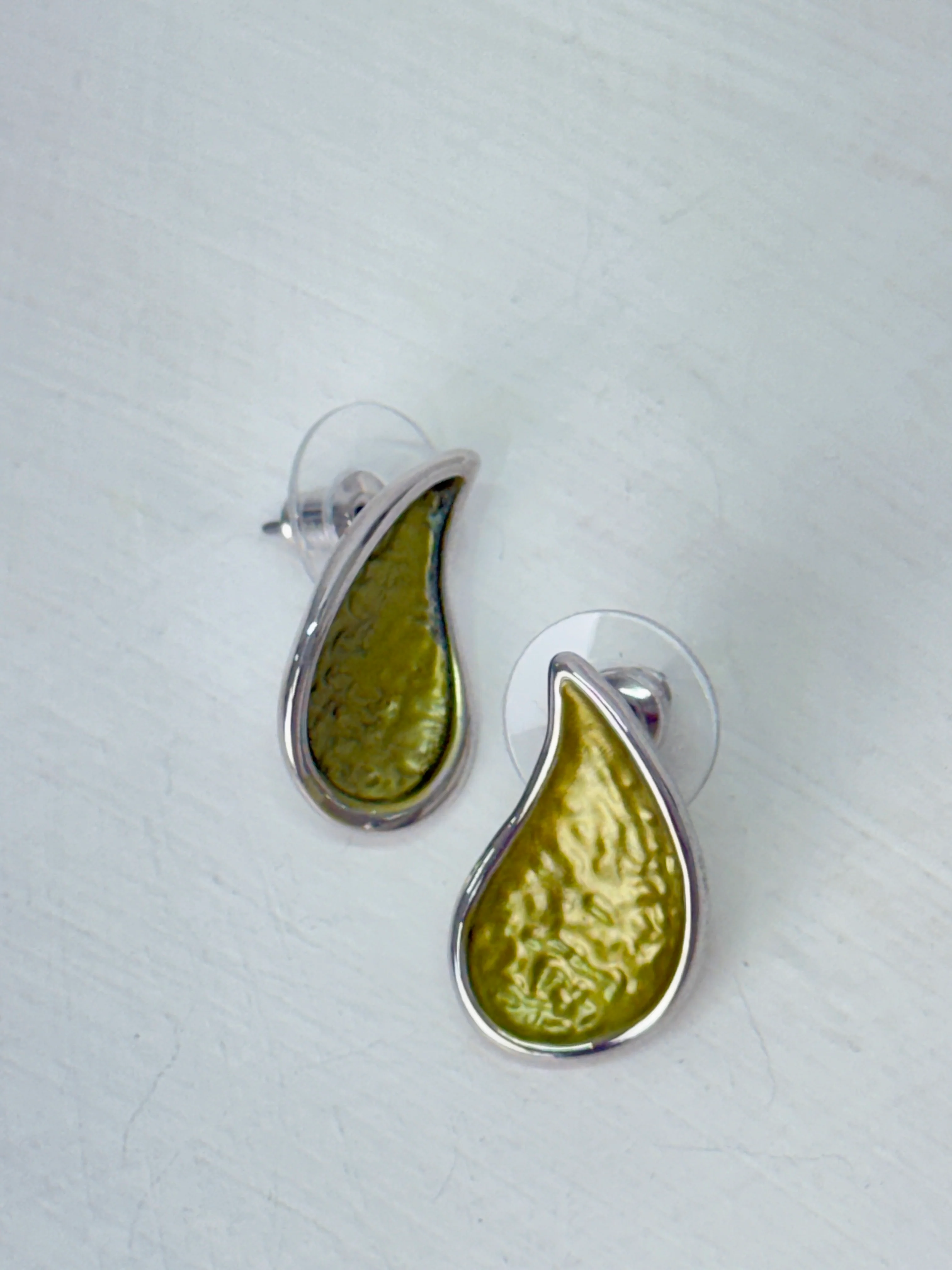 Loimata Earrings - Olive Green
