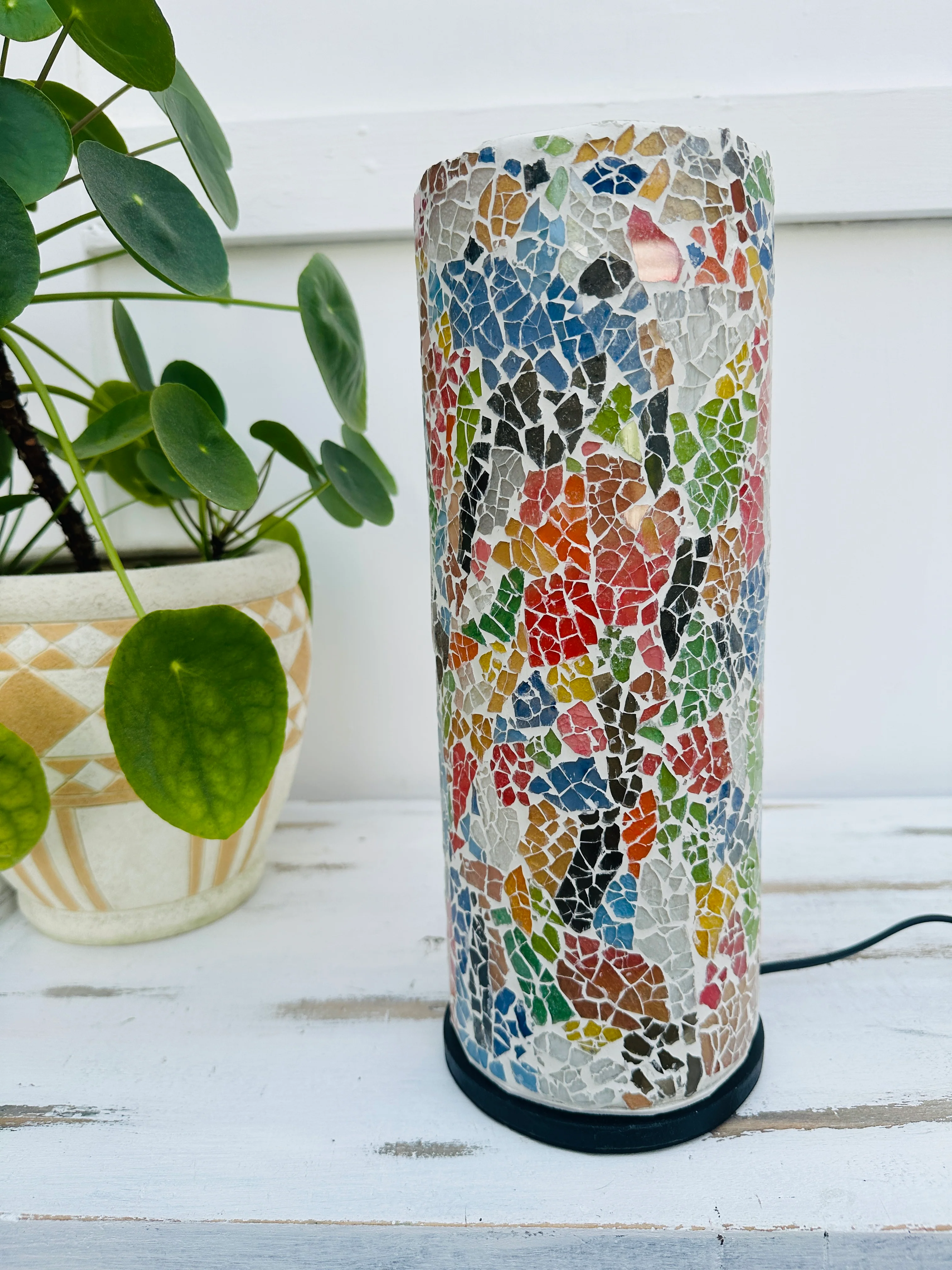 Mosaic Cylinder Lamp Small - Multi - Image 6