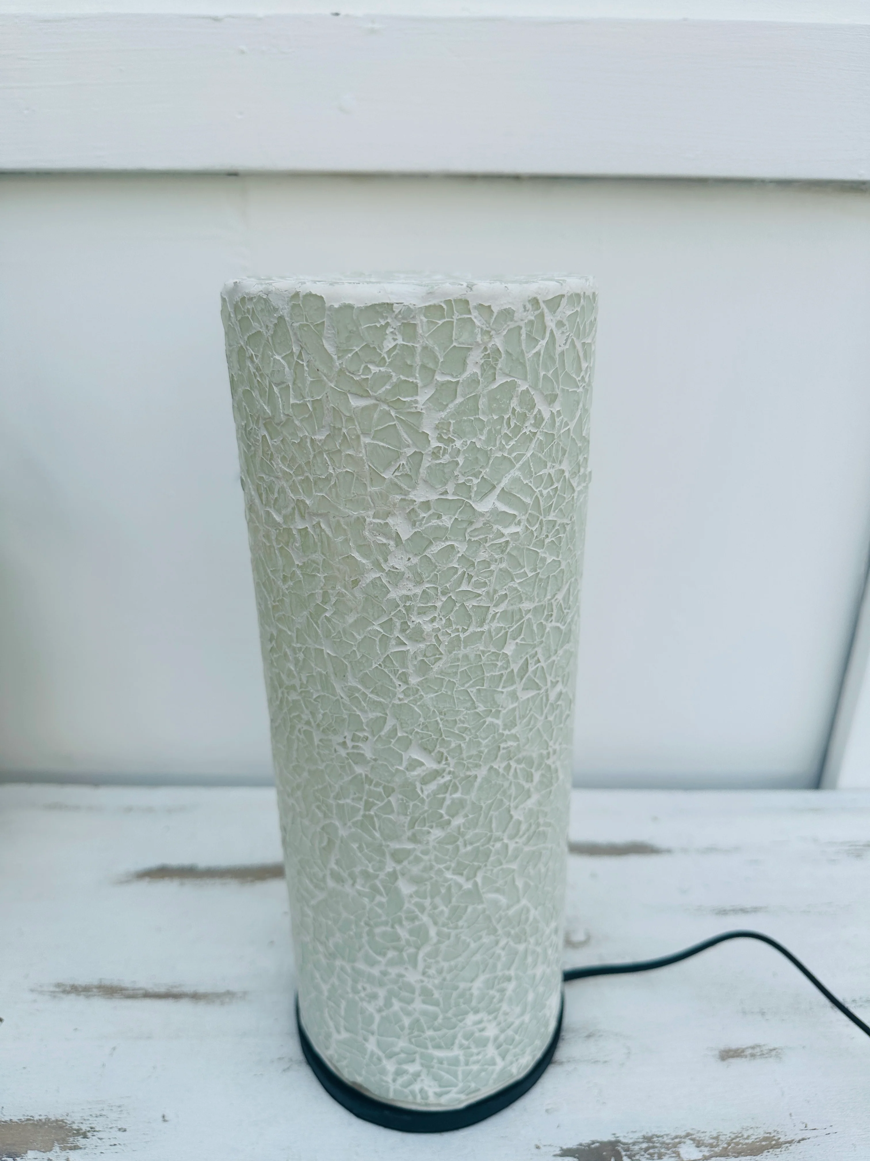 Mosaic Cylinder Lamp Small - White - Image 3