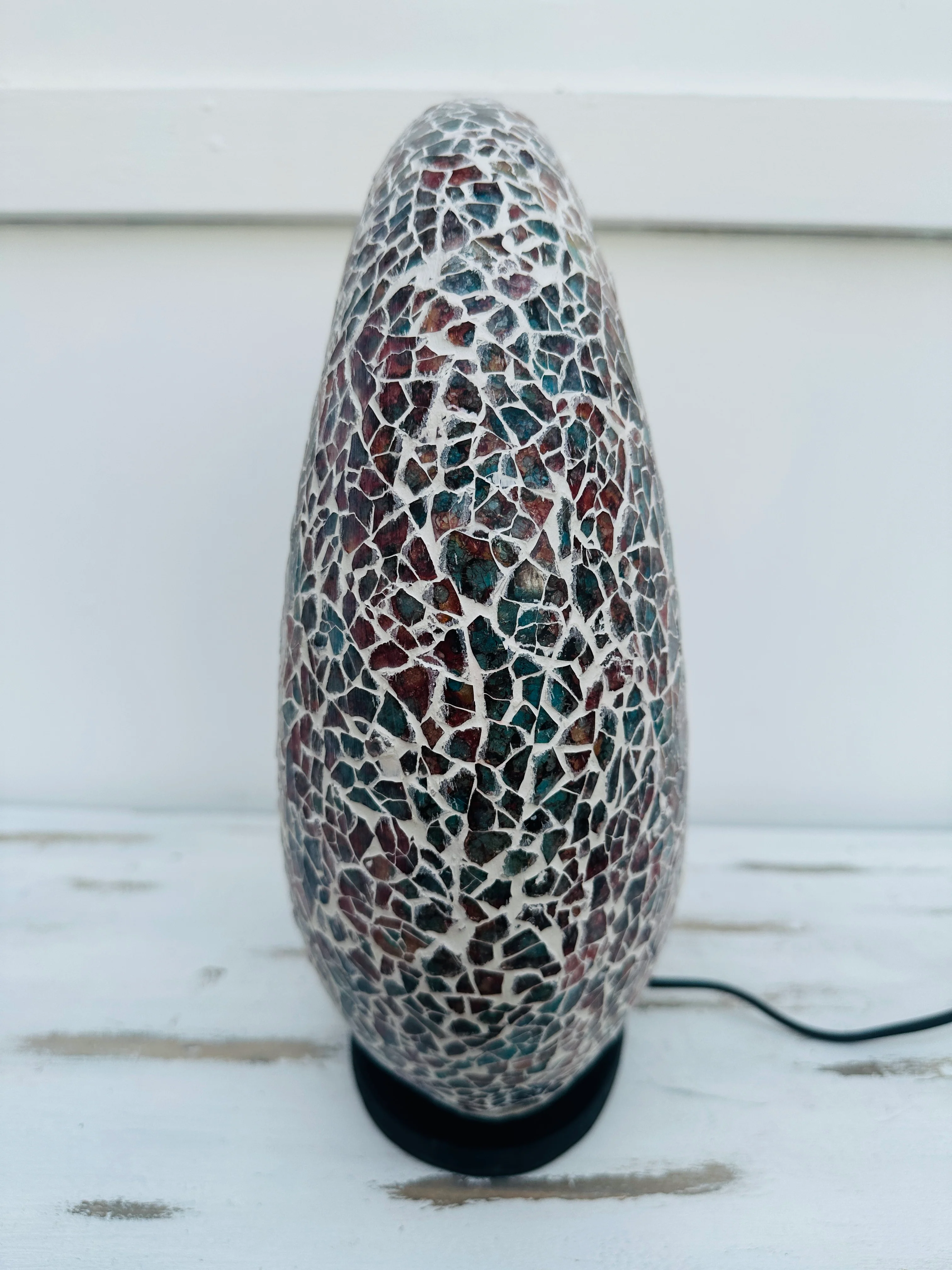 Mosaic Donut Lamp Medium - Burgundy - Image 3