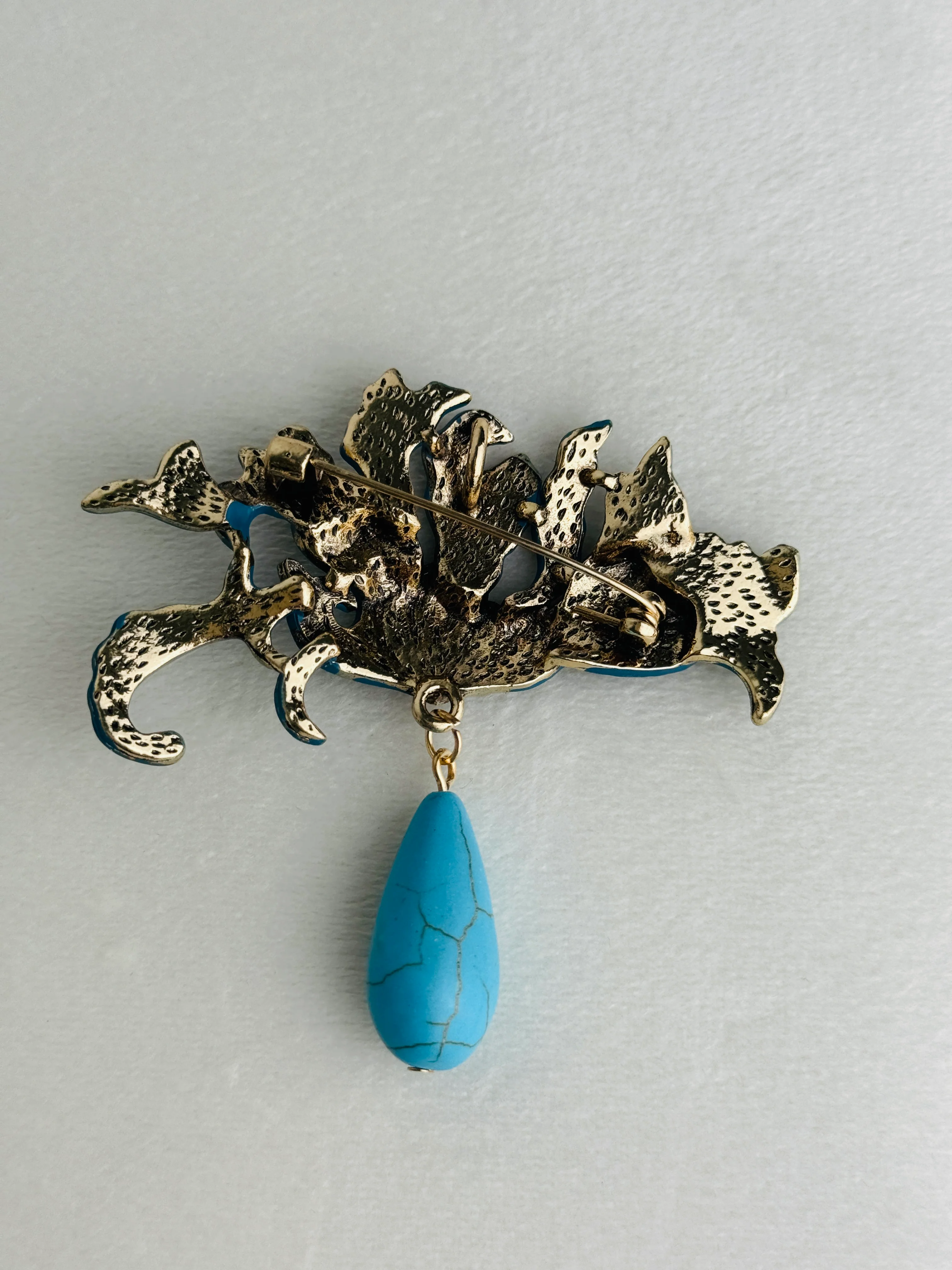 Blue Peony Brooch - Image 2